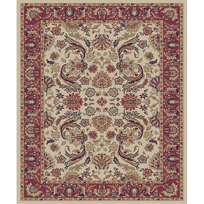 Traditional Ivory Sultanabad Rug (27 X 41 Oval) (IvoryPattern OrientalMeasures 0.25 inch thickTip We recommend the use of a non skid pad to keep the rug in place on smooth surfaces.All rug sizes are approximate. Due to the difference of monitor colors, 