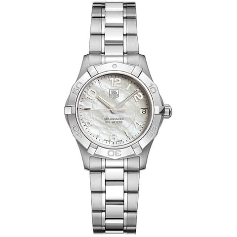 Shop Tag Heuer Women S Waf1311 Ba0817 Aquaracer Mother Of Pearl