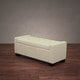 Shop Tufted Leather Storage Bench Creme - Free Shipping Today
