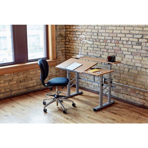 Shop Safco Height Adjustable Split Level Office Desk Drafting