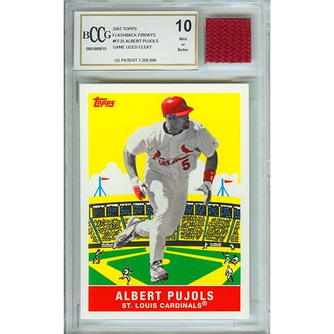 Albert Pujols Mint 10 Card and Game Used Cleat
