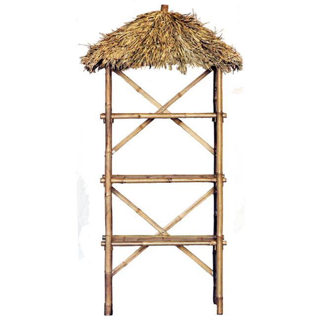 Handmade Bamboo 3-tier Thatched Shelf (Vietnam)