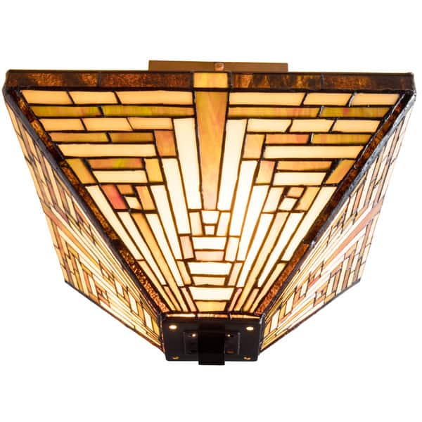 Tiffany Style Frank Lloyd Wright Mission Ceiling Lamp Frank Lloyd Wright Mission Ceiling Lamp