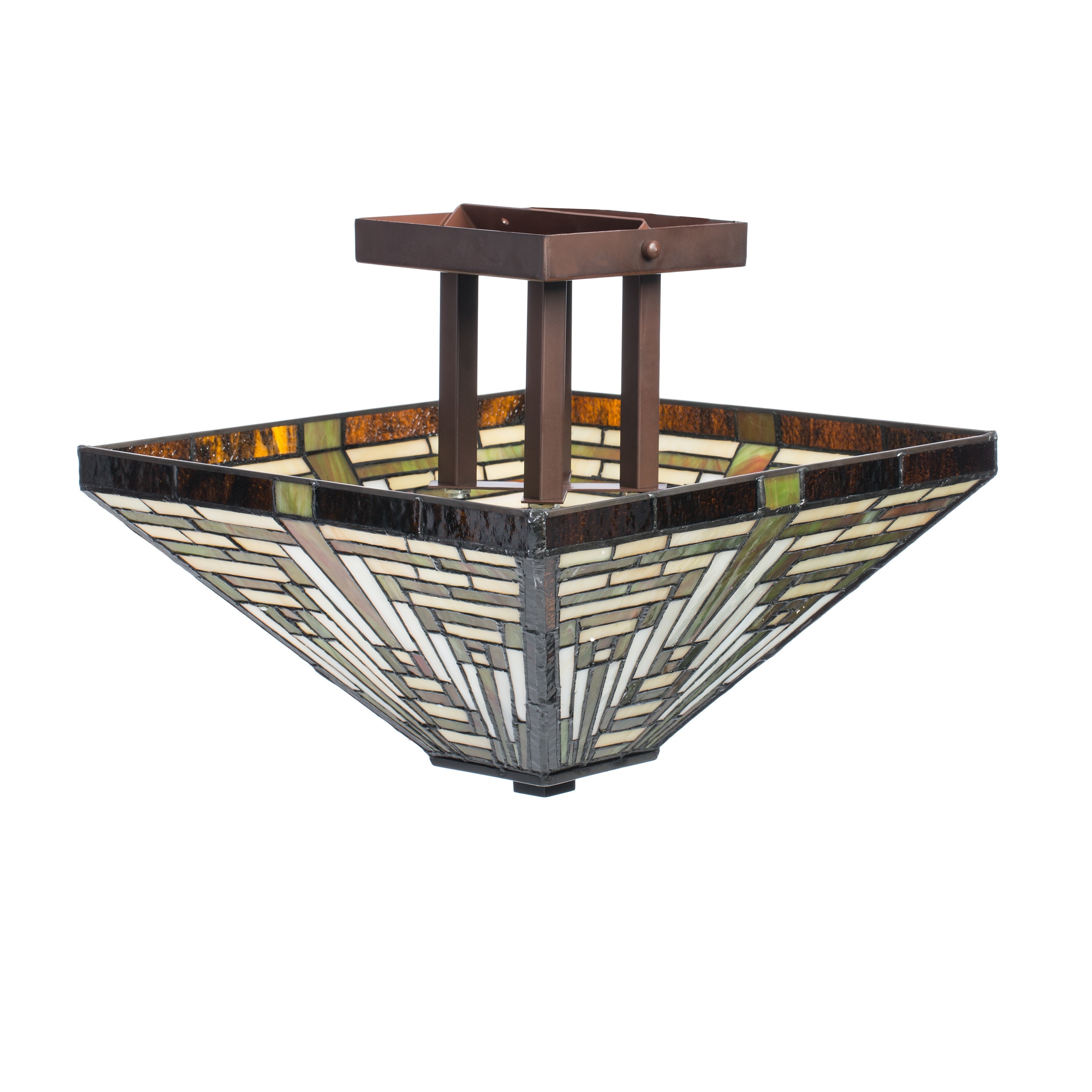 Shop Tiffany Style Frank Lloyd Wright Mission Ceiling Lamp