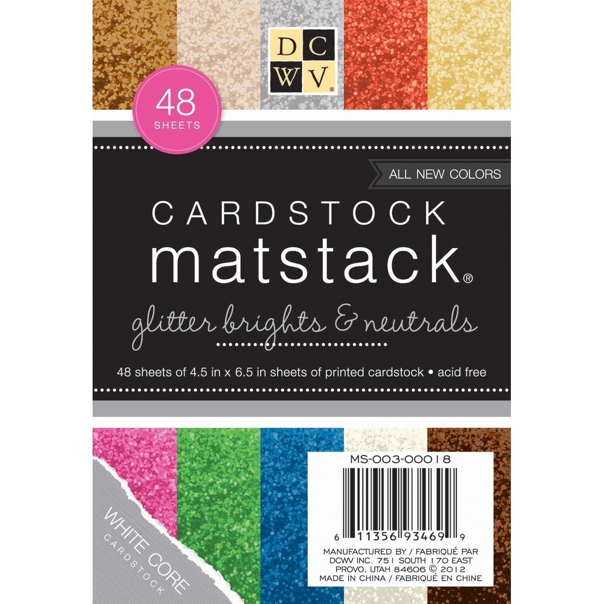 Glitter Cardstock Paper, 40 Sheets 20 Colors, Colored Cardstock