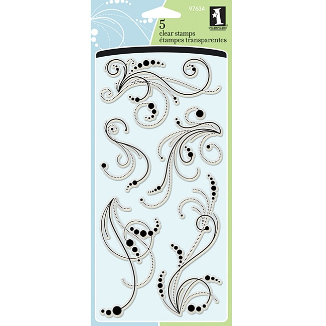 Inkadinkado Dot Flourishes Clear Stamps