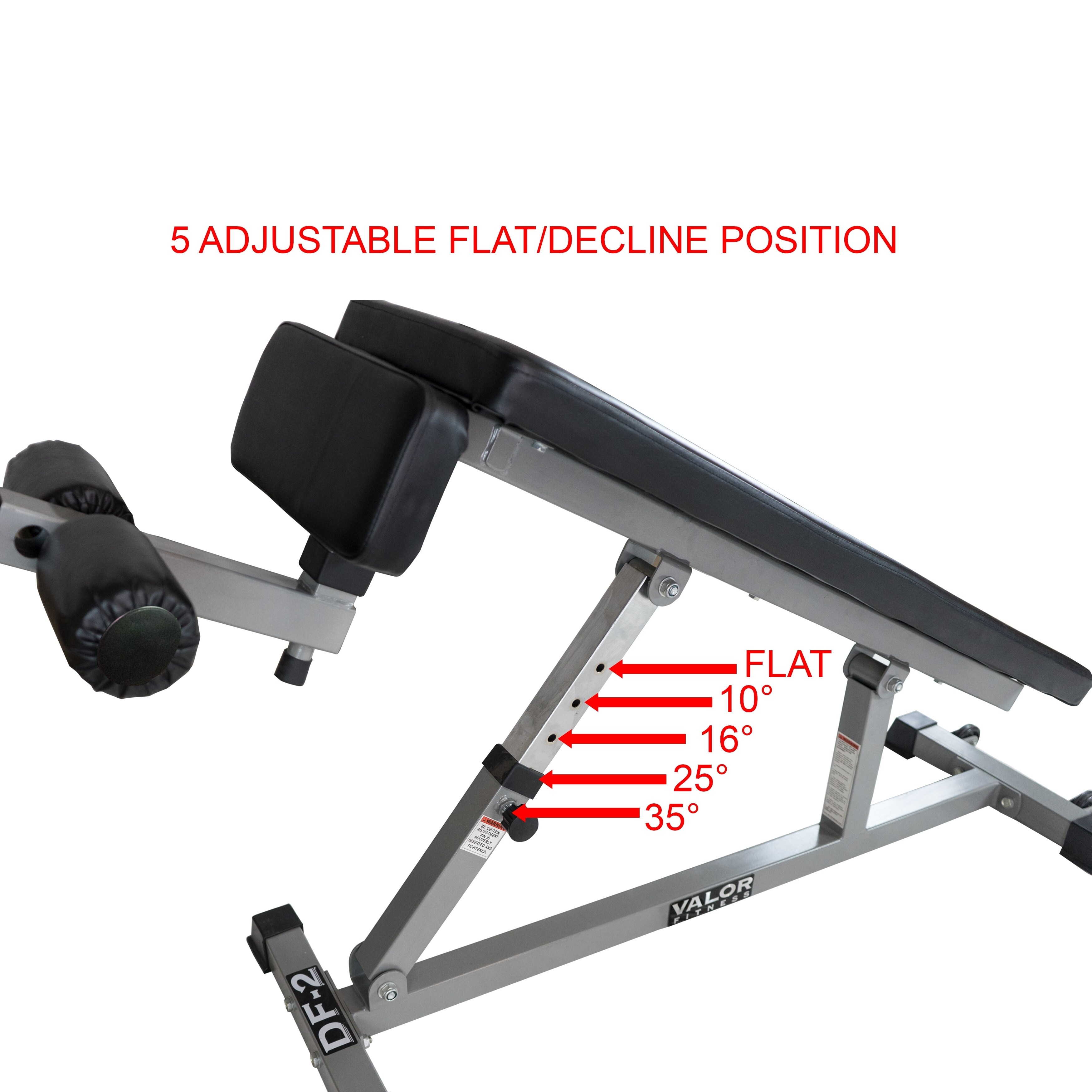 Shop Valor Fitness Df 2 Decline Flat Bench Black Free