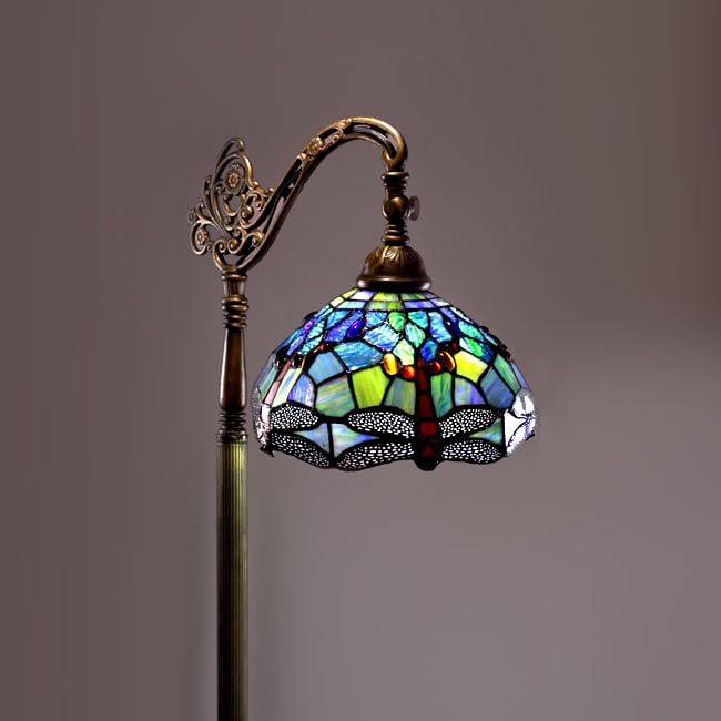 Tiffany-style Dragonfly Floor Lamp