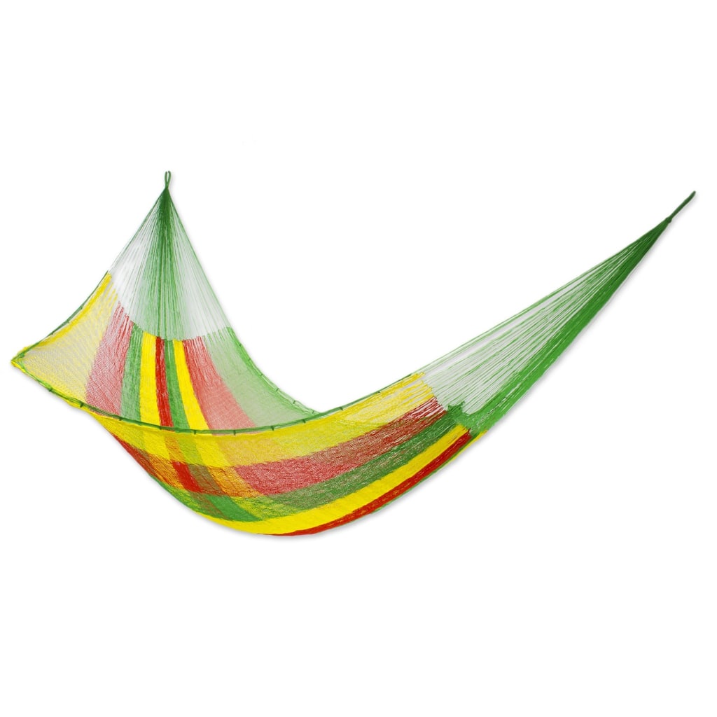 Striped Multicolor Mayan Hammock (Single), "Tropical Passion"