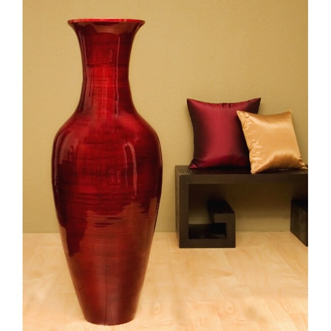Mahogany Bamboo 47 inch Floor Vase And Branches