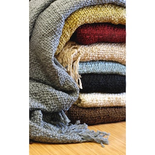 Oxford Ivory Decorative Throw Blanket