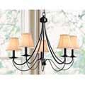 Iron 5-light Black Chandelier