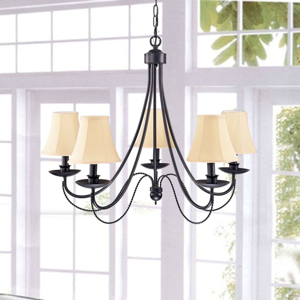 Iron 5-light Black Chandelier