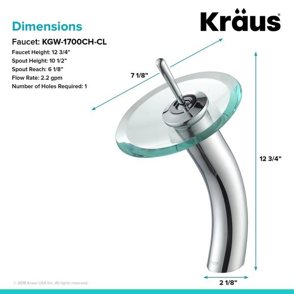 Shop Kraus Kgw 1700 Single Hole Single Handle Vessel Glass