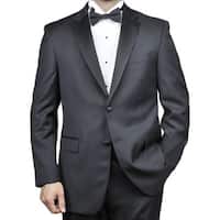 Red Labeled Men's 2-button Black Wool Tuxedo