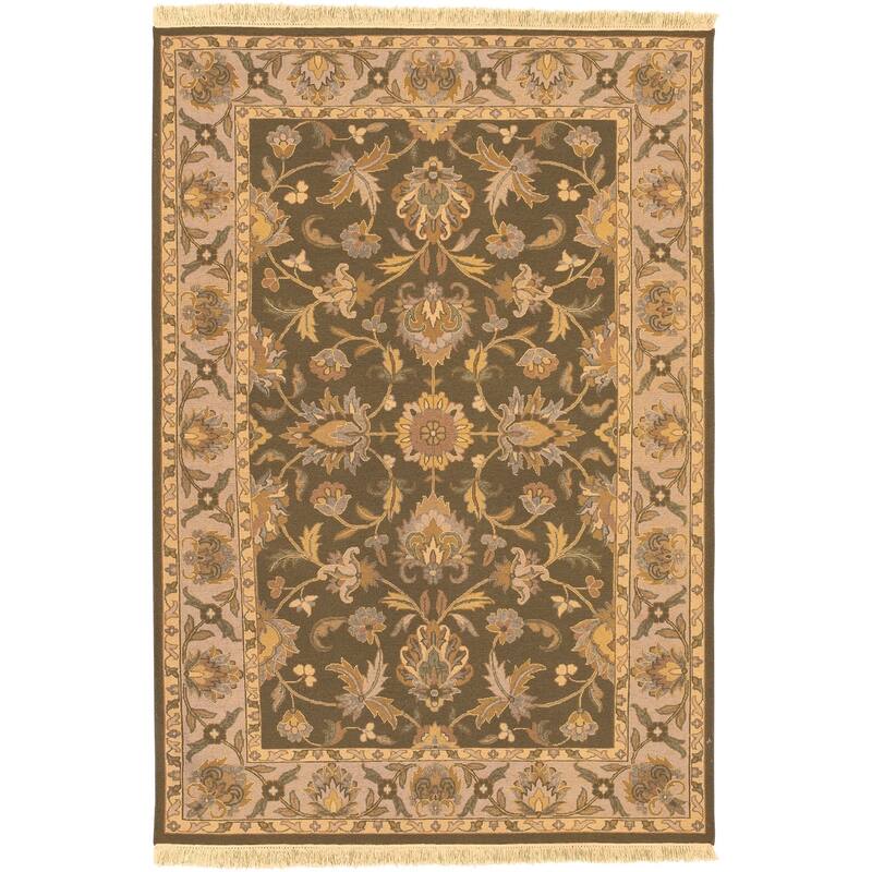 Hand-knotted Soumek Wool Area Rug - 6' x 9'