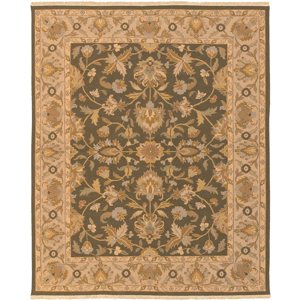 Hand-knotted Soumek Wool Area Rug - 8' x 10'/Surplus