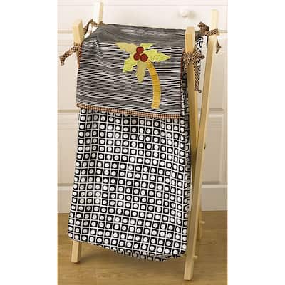 Cotton Tale Pirates Cove Black/White Natural-stained Wood Frame Hamper