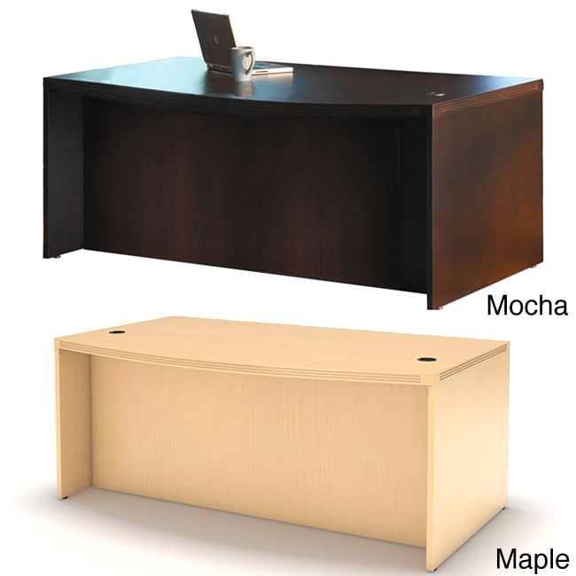 Mayline Aberdeen 66 inch Laminate Bow Front Desk Shell