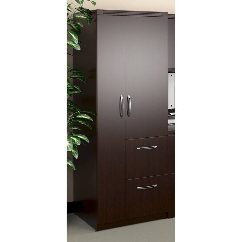 Mayline Aberdeen Personal Storage Tower with 2 Doors and 2 Drawers