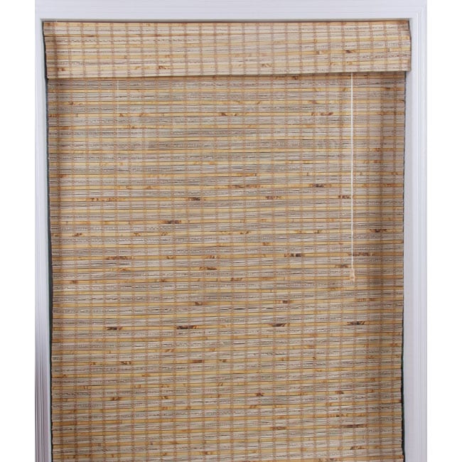 Arlo Blinds Mandalin Bamboo Roman Shade (33 in. x 74 in.)