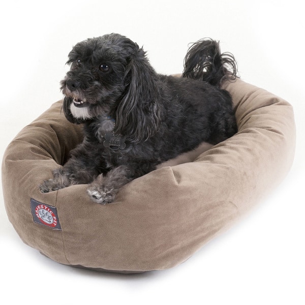 Bagel Donut 24-inch Faux Suede Pet Bed - Bed Bath & Beyond - 3298205