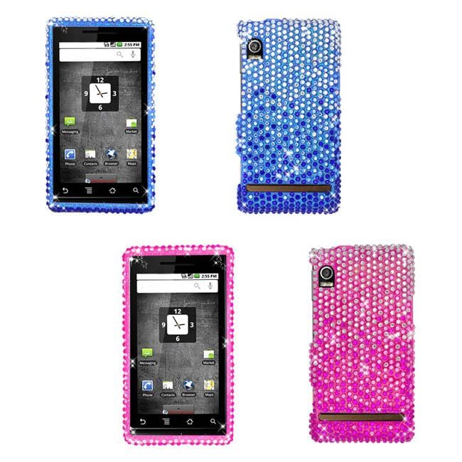 Motorola Droid A855 Shinny Sea Rhinestone Case  