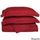 preview thumbnail 6 of 7, Superior 300 Thread Count Stripe Cotton Sateen Duvet Cover Set Burgundy - 3 Piece - California King