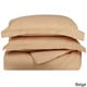 preview thumbnail 7 of 7, Superior 300 Thread Count Stripe Cotton Sateen Duvet Cover Set Almond - 2 Piece - Twin - Casual/Transitional/Classic
