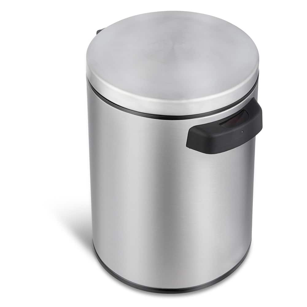 NINESTARS Stainless Steel Motion Sensor 1.3-gallon Trash Can DZT-5-1