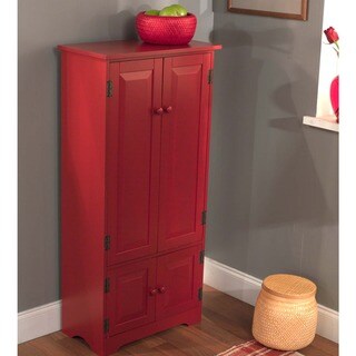 Simple Living  Tall Cabinet (Red)