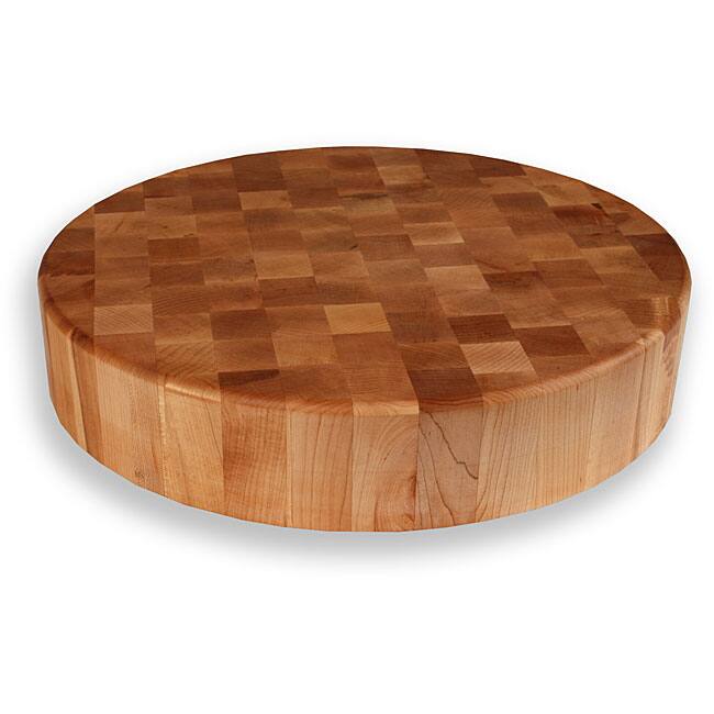 Maple End Grain 18-inch Round Chopping Block