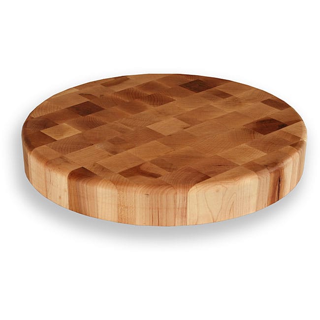Butcher Block Maple End Grain 15-inch Round Cutting Board