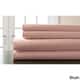 preview thumbnail 23 of 24, Hemstitch 400 Thread Count Cotton Sateen Weave Solid Color Sheet Set Blush - Full