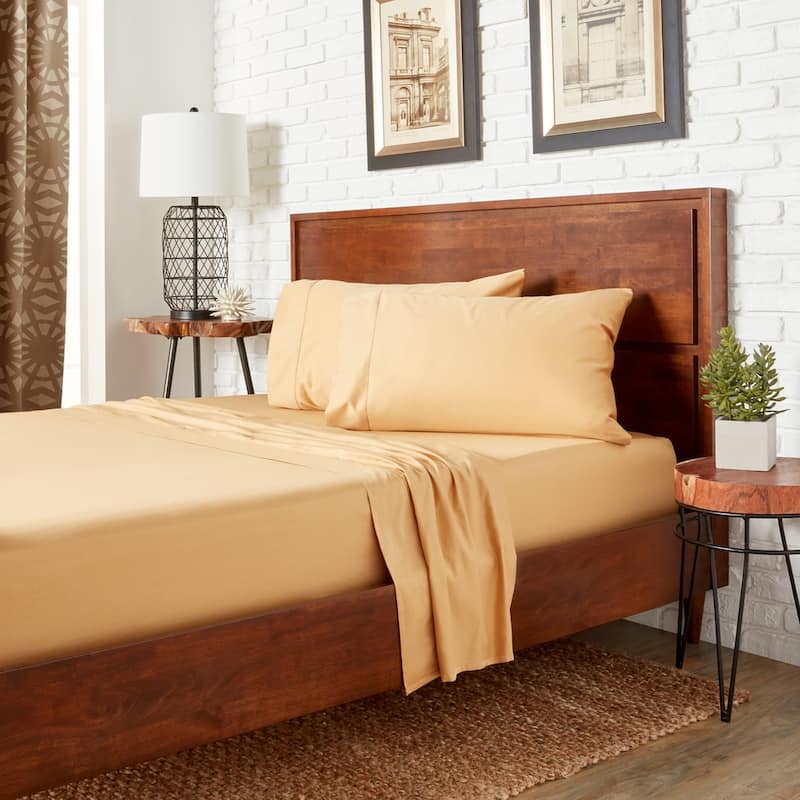 Hemstitch 400 Thread Count Cotton Sateen Weave Solid Color Sheet Set