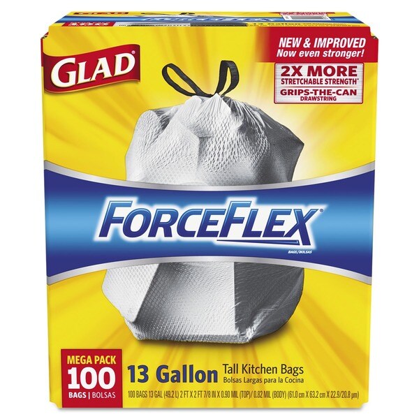 Shop Clorex Glad ForceFlex 13-gallon Tall Kitchen Bags (Box of 100 ...