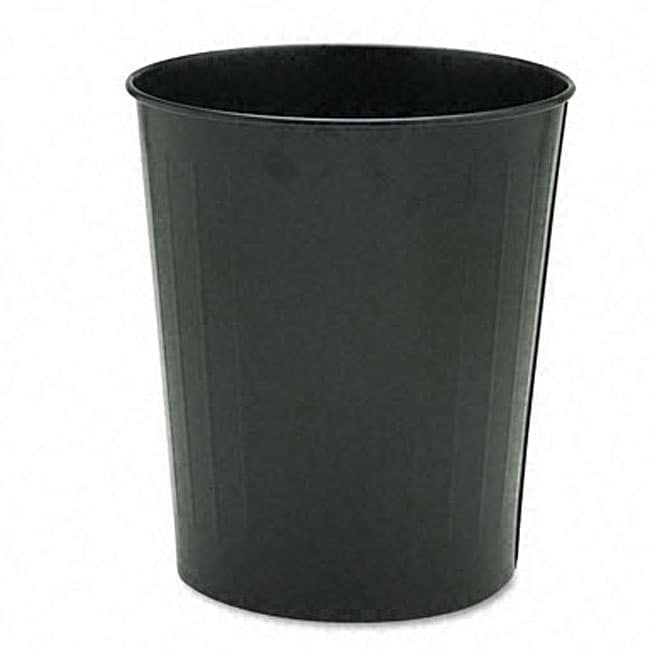 Black 23.5 quart Fire safe Round Steel Trash Can