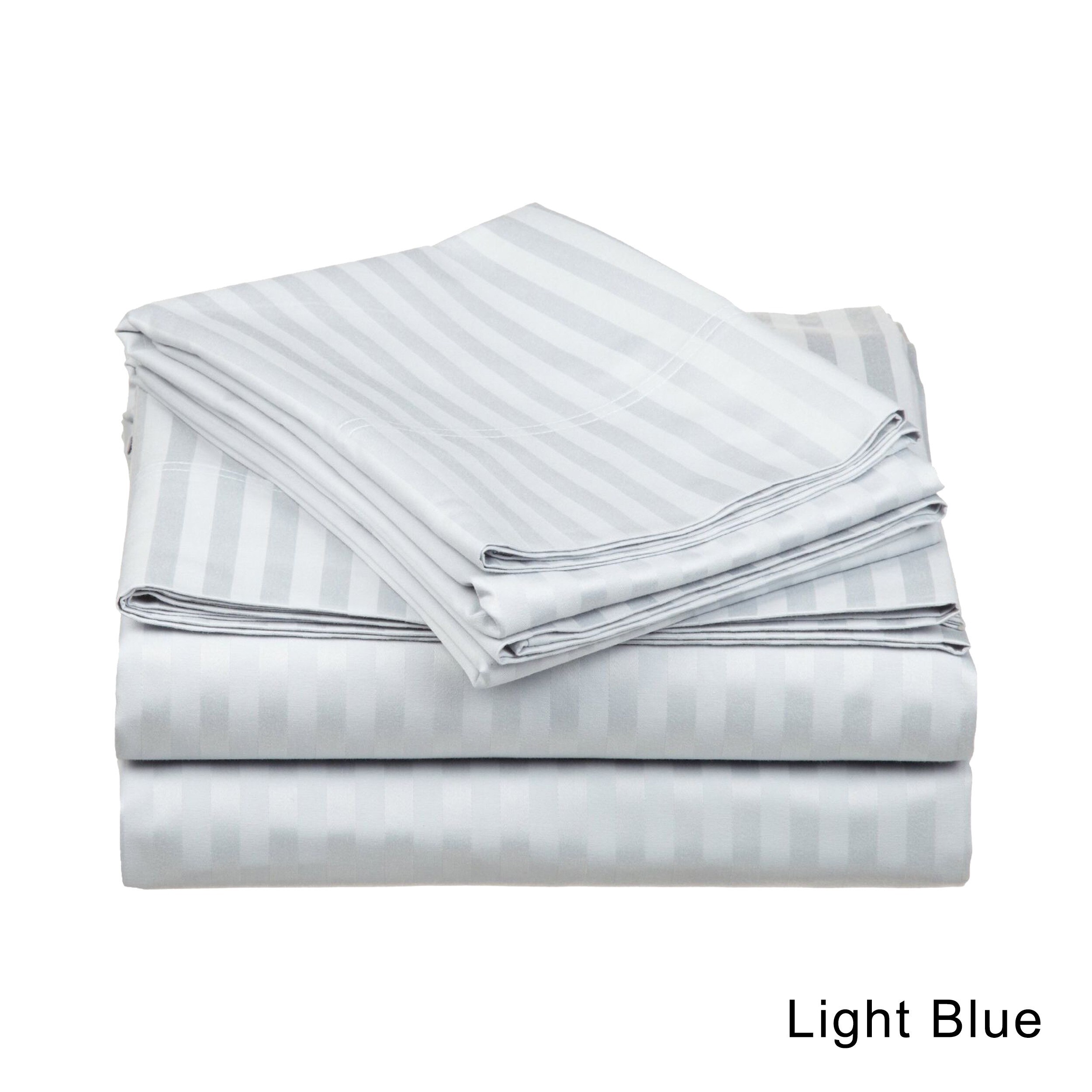 Bedding Items Collection 1000TC 100/%Egyptian Cotton White Striped All US-Sizes;