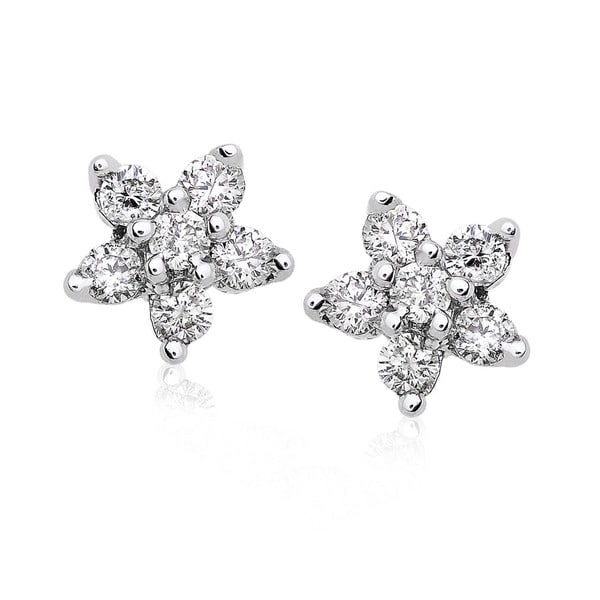 Shop Annello by Kobelli 14k Gold 1/5ct TDW Diamond Star Earrings - Free ...