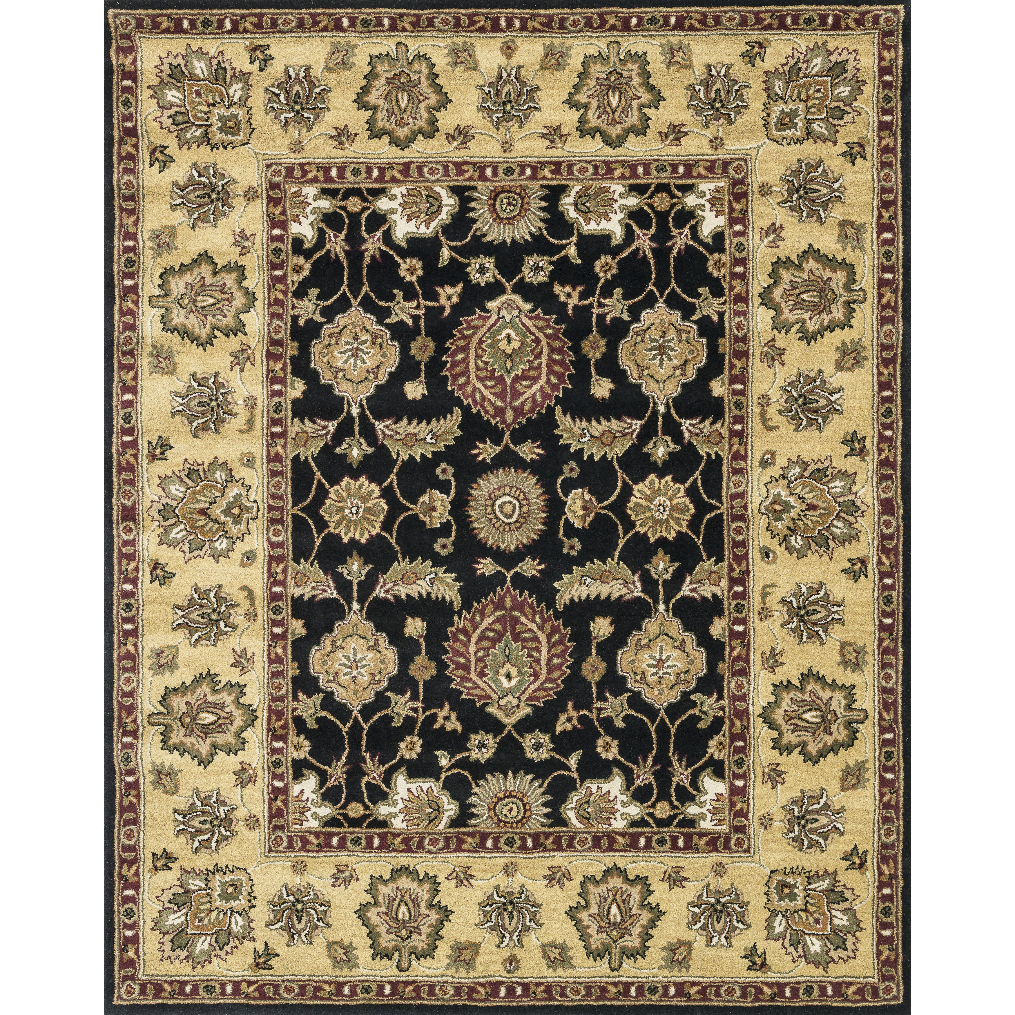 Hand tufted Mason Black Area Wool Rug (5 X 76) (BlackPattern OrientalMeasures 1 inch thickTip We recommend the use of a non skid pad to keep the rug in place on smooth surfaces.All rug sizes are approximate. Due to the difference of monitor colors, some