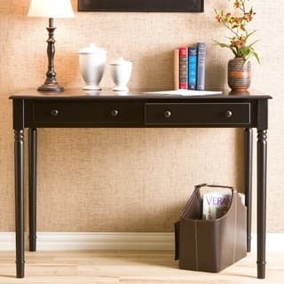 Shop Highland Black 2 Drawer Desk Free Shipping On Orders Over