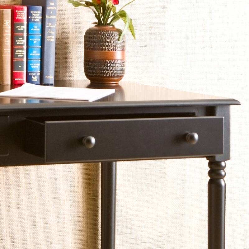 SEI Furniture Waterfront Black 2-drawer Desk