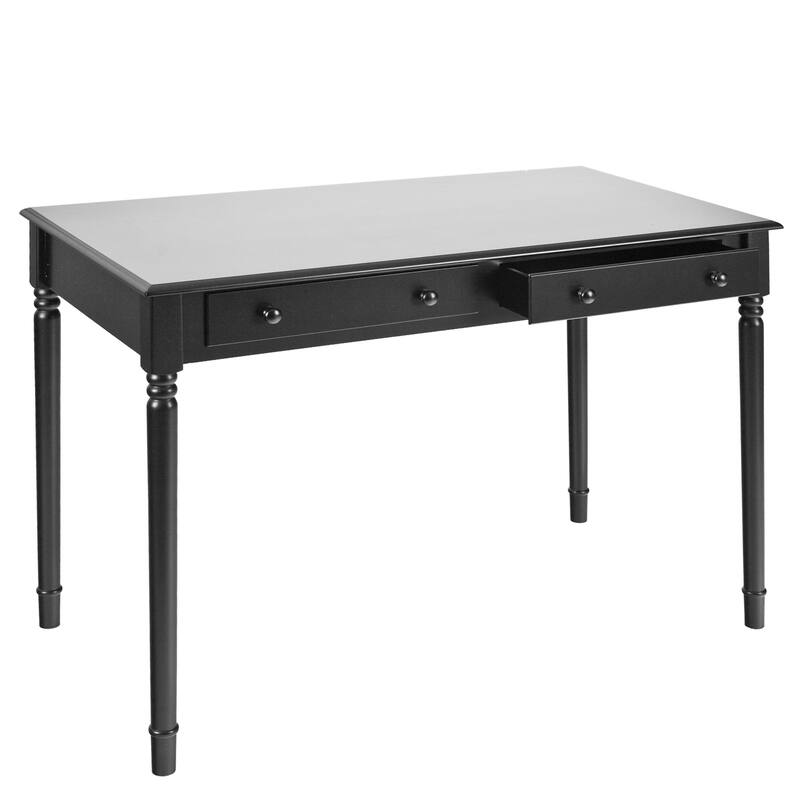 SEI Furniture Waterfront Black 2-drawer Desk