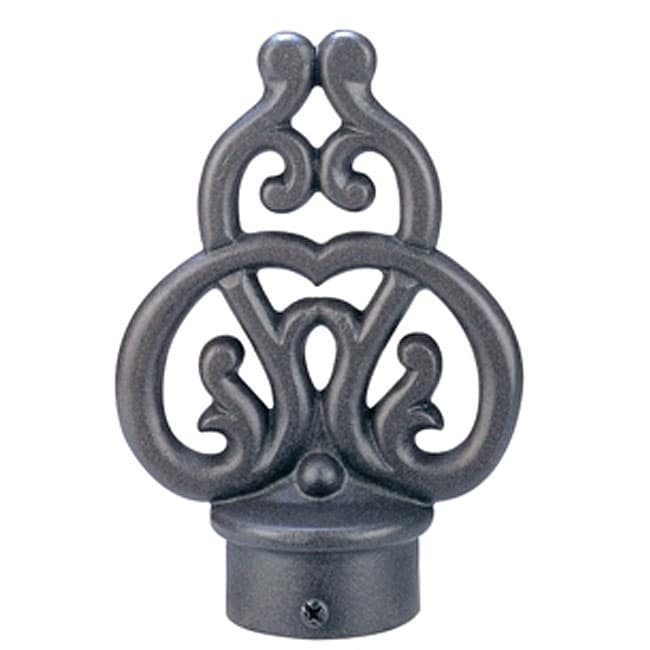 Rustic 8-foot Iron Drape Rod with Scroll Finial