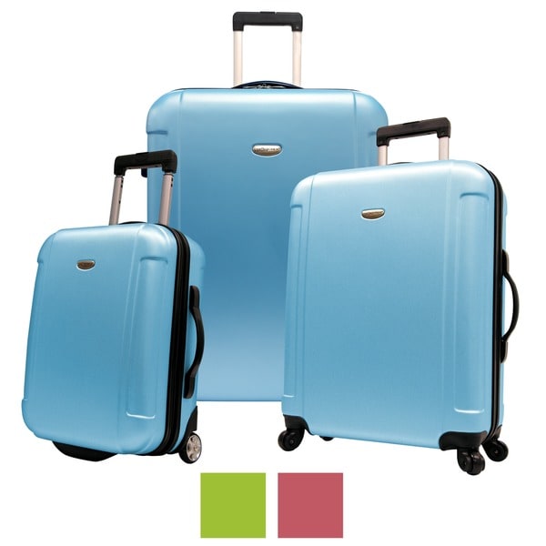 Shop Traveler&#39;s Choice Freedom 3-piece Hardside Spinner Luggage Set - On Sale - Free Shipping ...