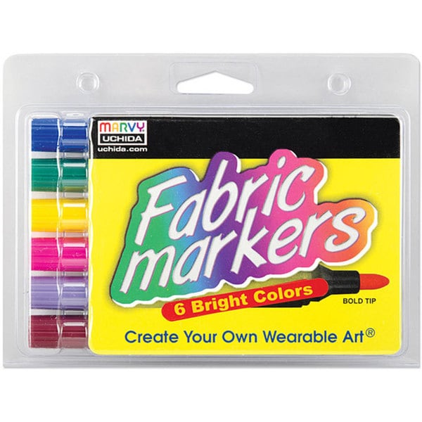 Shop Uchida Odorless BroadTip Fabric Markers (Pack of 6) Free