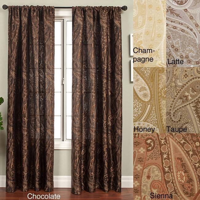 Softline Geneva Rod Pocket 96-inch Curtain Panel - 53 x 96