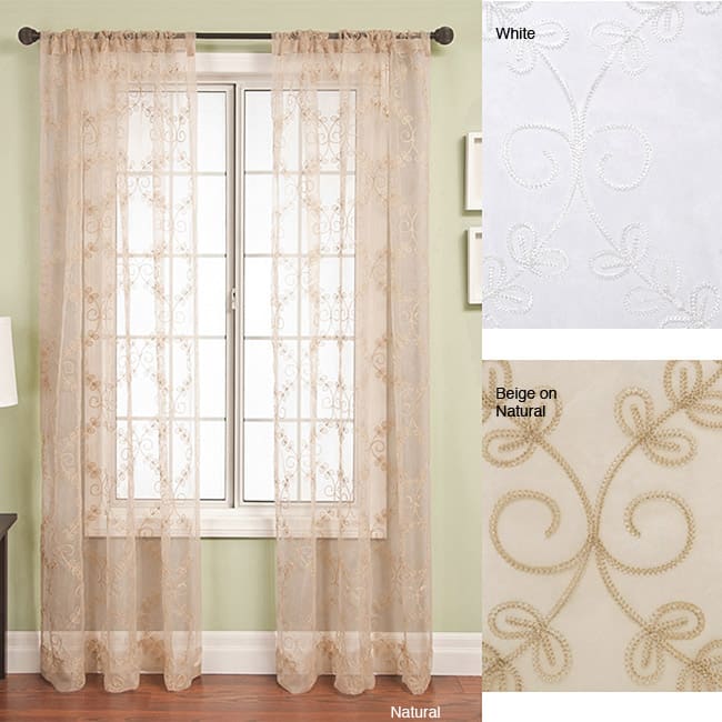 Softline Monroe Rod Pocket 108-inch Window Panel - 56 x 108