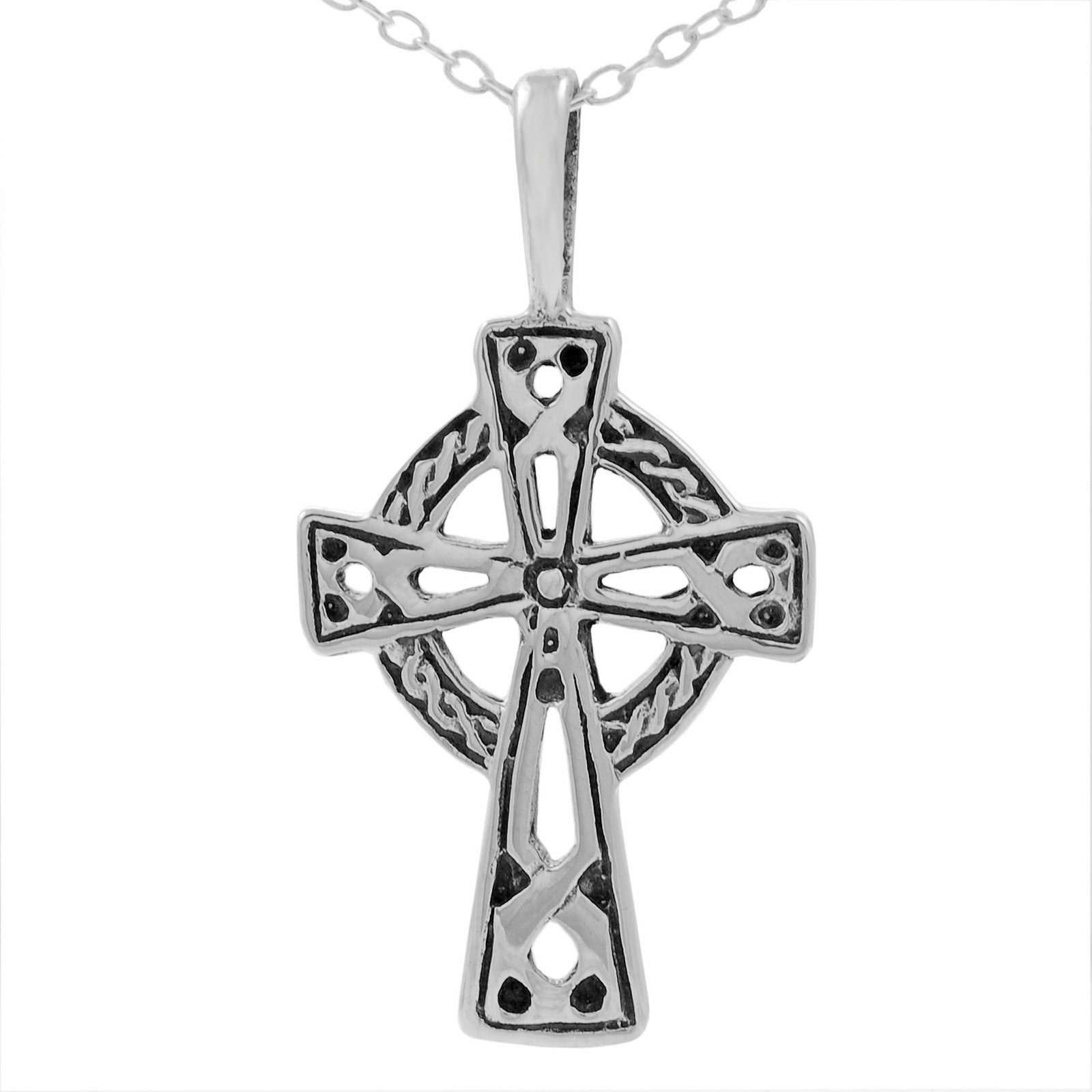 Journee Collection Sterling Silver Celtic Cross Necklace - Free Shipping On Orders Over $45 