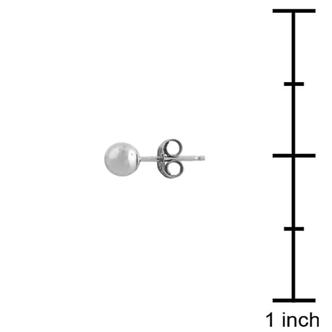 Fremada 14k Yellow, White, or Rose Gold 4mm Ball Earrings